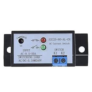 Current Sensing Switch, AC 0.5-50A Self Supply Adjustable Normally Open ...