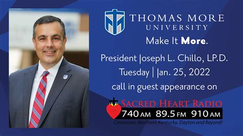 Thomas More President Joseph L. Chillo, LP.D., guest appearance on ...
