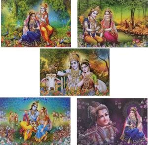 Combo of 5 Beautiful poster | Gloss Laminated Paper Printing | Radha ...