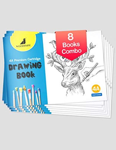 Buy WOODSNIPE Drawing for Kids | 4A Size Drawing Books | 36 White Blank ...