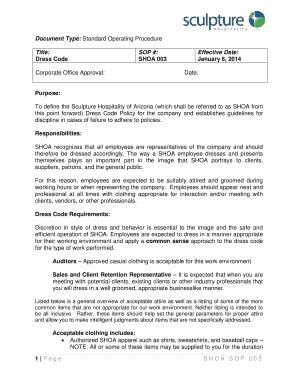 Fillable Online Document Type: Standard Operating Procedure Title ...