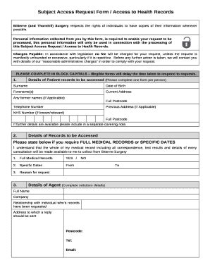 2020-2026 UK Bitterne Surgery Subject Access Request Form/Access to ...