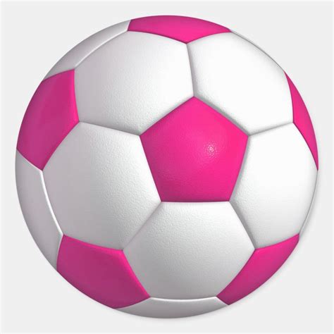 Pink Soccer Ball Classic Round Sticker | Zazzle in 2024 | Soccer ball ...