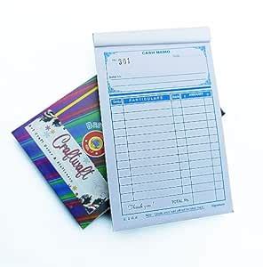 CRAFTWAFT Pack of 2 Blank Adil Ruled Cash Memo, Bill Memo, Credit Memo ...