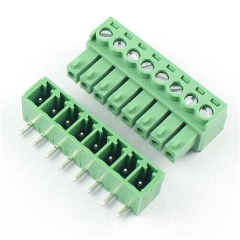 İlgili resim ayrıntısına bakın. Pluggable Terminal Block 8 Pin Pitch 3.81mm