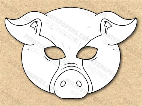 Pig Mask Template