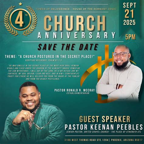 Tower of Deliverance Church PHX: 4th Church Anniversary , 3108 West ...