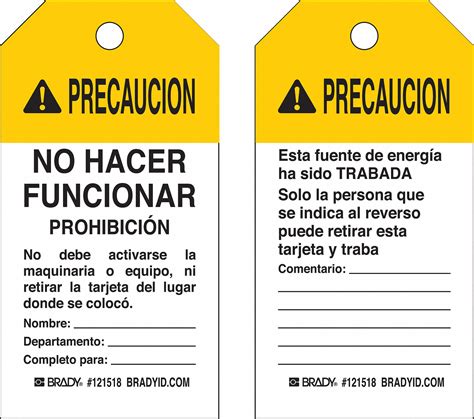BRADY, Precaution, Paper, Caution Tag - 32MJ24|121520 - Grainger