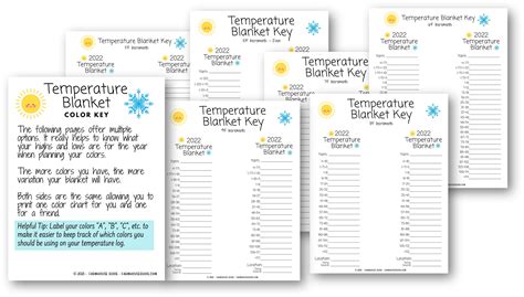 Temperature Blanket Color Guide 的图像结果