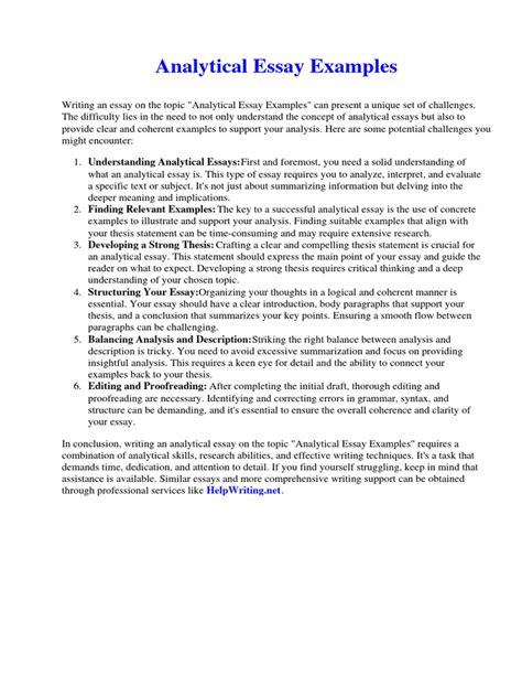 Analytical Essay Example 的图像结果