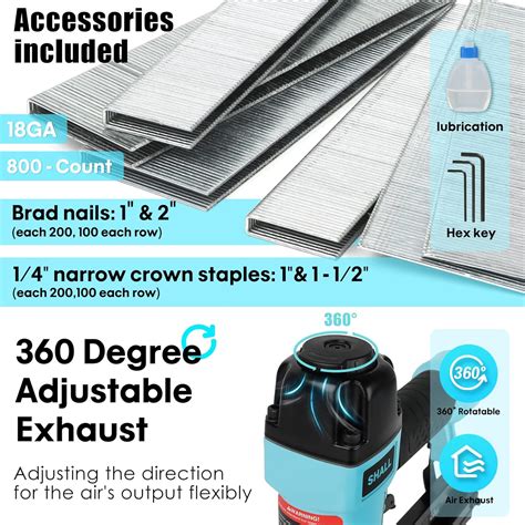 SHALL 18 Gauge Pneumatic Brad Nailer, 2 in 1, 18 GA India | Ubuy