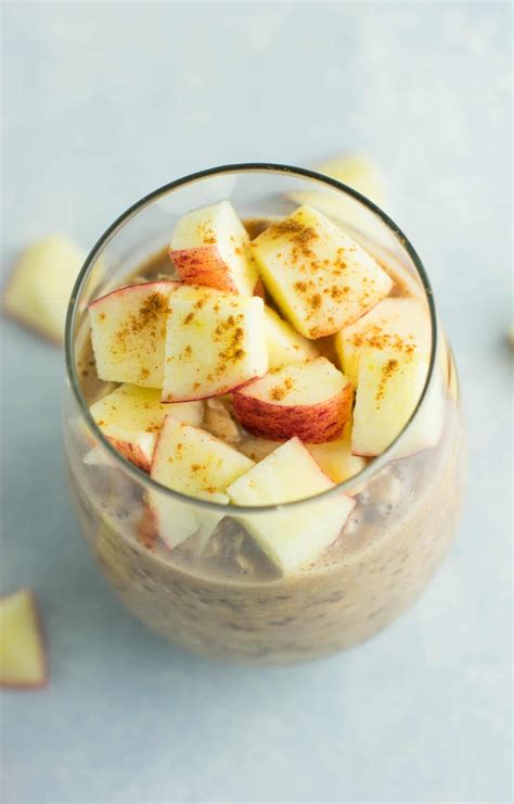 Apple Cinnamon Overnight Oats Recipe - vegan, gluten free