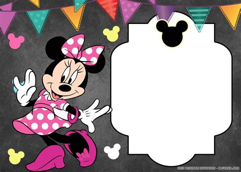 a minnie mouse birthday card with a banner