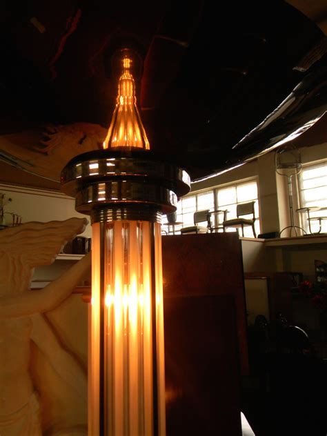 Stunning Art Deco Floor Lamp with glass rods and lights - AWS