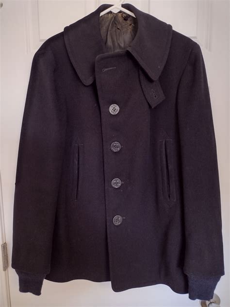 WW2 Navy Pea Coat Original Vintage Military Wool Jack… - Gem