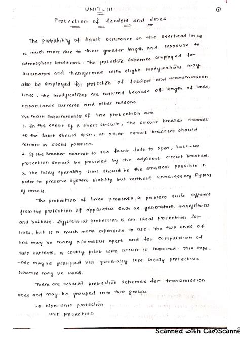 SGP UNIT 3 - Fhhiij - UNIT 1 Protection of feeders and tires The ...