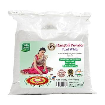 Buy Premium Marble White Rangoli Powder – First Quality Muggu Pindi (1 ...