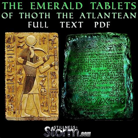 Stillness in the Storm : The Emerald Tablets of Thoth the Atlantean ...