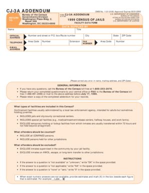 CJ-3A Addendum Form - Blank Fillable Template | Fill Out, Print ...