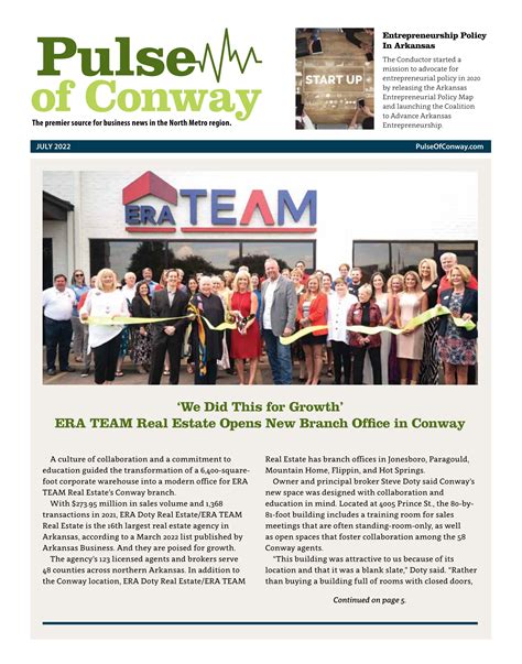 Pulse of Conway: July 2022 by Conway Area Chamber of Commerce - Issuu