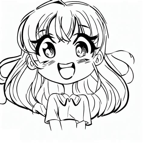 Laughing Anime Girl coloring page - Download, Print or Color Online for ...