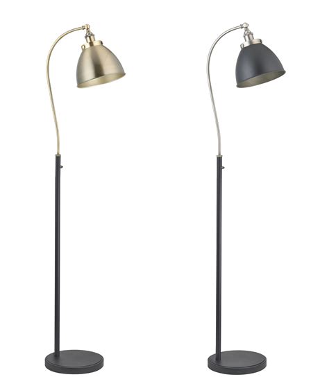 Vintage Floor Task Spot Light With Domed Shade - 3 Finishes