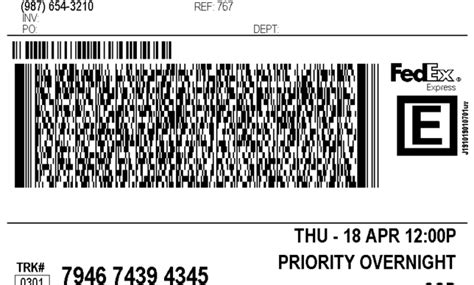 FedEx Label Create 的图像结果