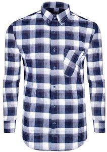 french crown Men Checkered Formal White, Blue Shirt - Buy french crown ...
