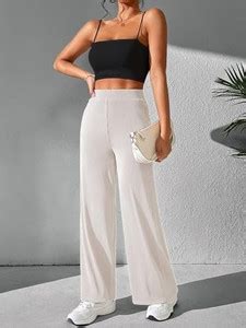 Alvastra Flared Women White Trousers - Buy Alvastra Flared Women White ...