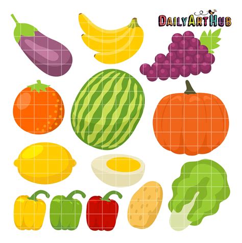 Healthy Foods Clip Art Set – Daily Art Hub // Graphics, Alphabets & SVG