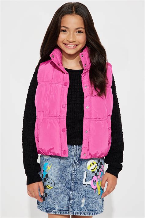 Mini Stella Puffer Vest - Pink | Fashion Nova