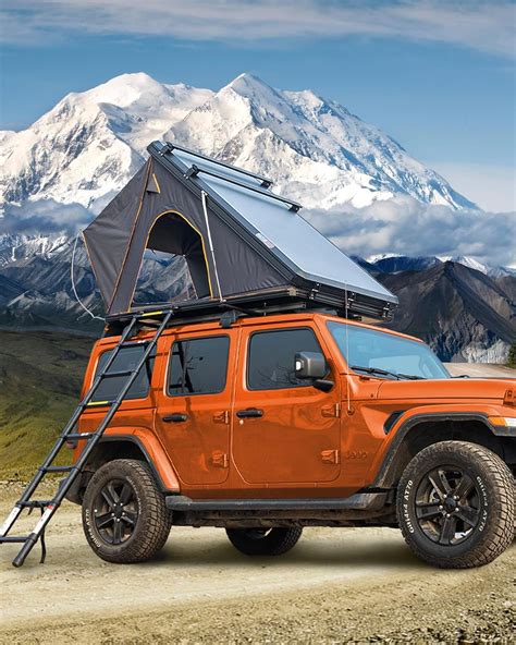 Amazon.com : BAMACAR Rooftop Tent Hard Shell Naturnest Roof Top Tent Camping Overland Hardshell ...