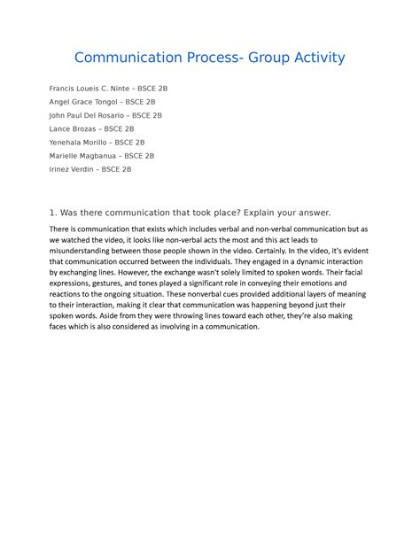 Communication Process Sample Activity 的图像结果