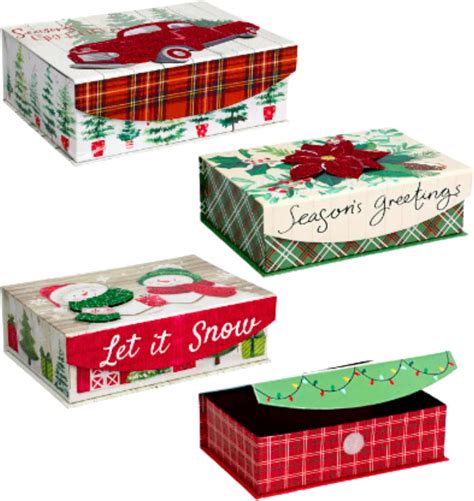 Amazon.com: ACHED Voila Flip-Top Decorative Christmas Boxes, 7.5x5.5x2.75 Inches Stackable Boxes ...