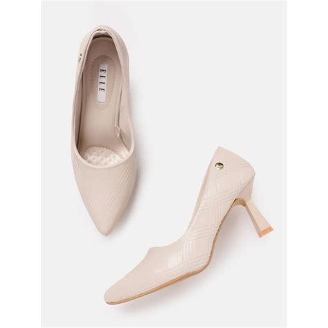 Buy ELLE Beige Women Slip On Pumps Online