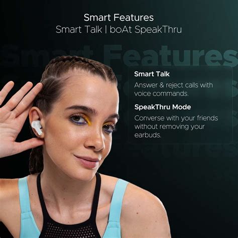 boAt Airdopes Flex 454 ANC w/32dB ANC, Multi Point Connectivity & Smart ...