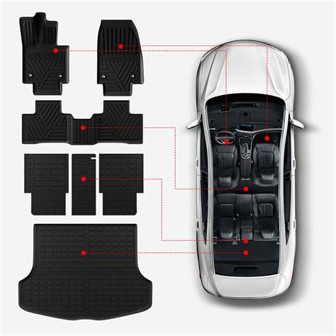 Floor Mats Compatible with 2023 2024 Lexus RX350 RX350H RX500H Trunk ...