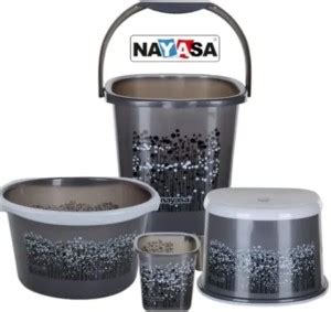 NAYASA nayasa 4 pcs bath set with tub 25 L Plastic Bucket Price in ...
