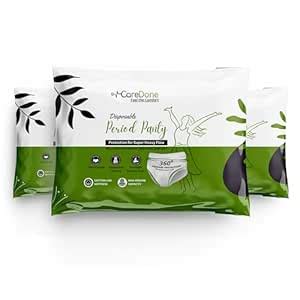 Caredone Overnight Period Panties (Medium/Large size) for heavy flow ...