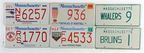 Lot Detail - LOT OF 22: MASSACHUSETTS RECENT RARE LICENSE PLATES.
