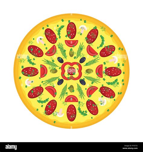 Cartoon italian pizza ingredients Stock Vector Images - Alamy