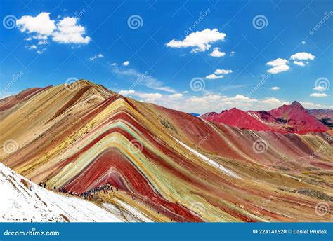 Rainbow Mountain Peruvian Andes Mountains Peru Stock Photo - Image of ...