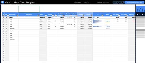 Image result for Project Management Excel Template