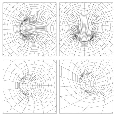 Quantum Gravity Black Hole And Wormhole Illustration Singularity Hole ...