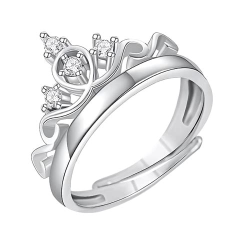 THE MARKETVILLA 925 Silver Rings for Women Pure Silver - Queen Crown ...