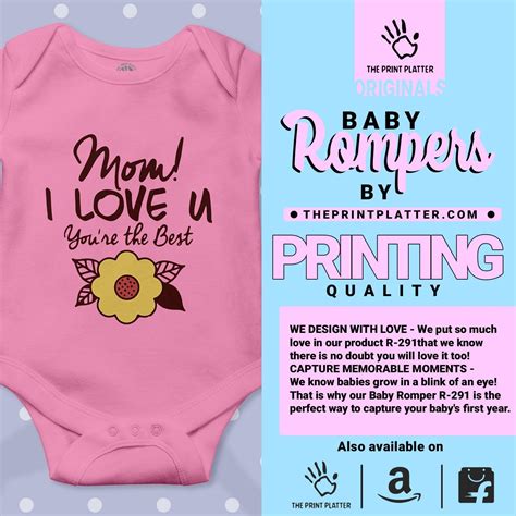 Mom I Love You You're the Best Unisex Half Sleeve Romper