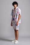 Buy Multi Color Viscose, Linen Floral Print Blend Shorts For Men by ...