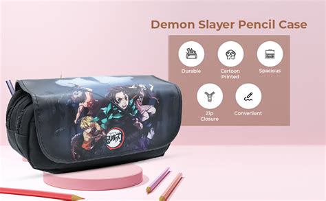 Climberty Polyurethane Demon Slayer Pencil Case,Anime Pencil Bag ...