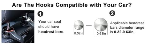 SHOPPOFOBIX Car Headrest Hidden Hook with Smartphone Holder, Seat Hooks ...