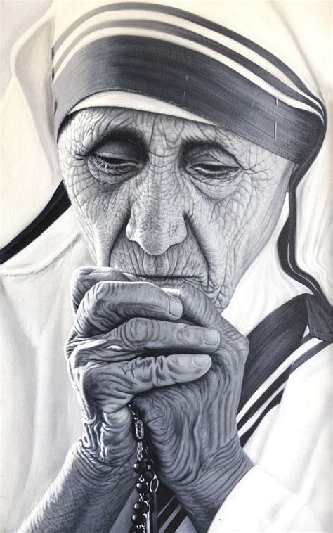 Mother Teresa - The Fruit Of Silence Is Prayer - Art Painting - Posters ...